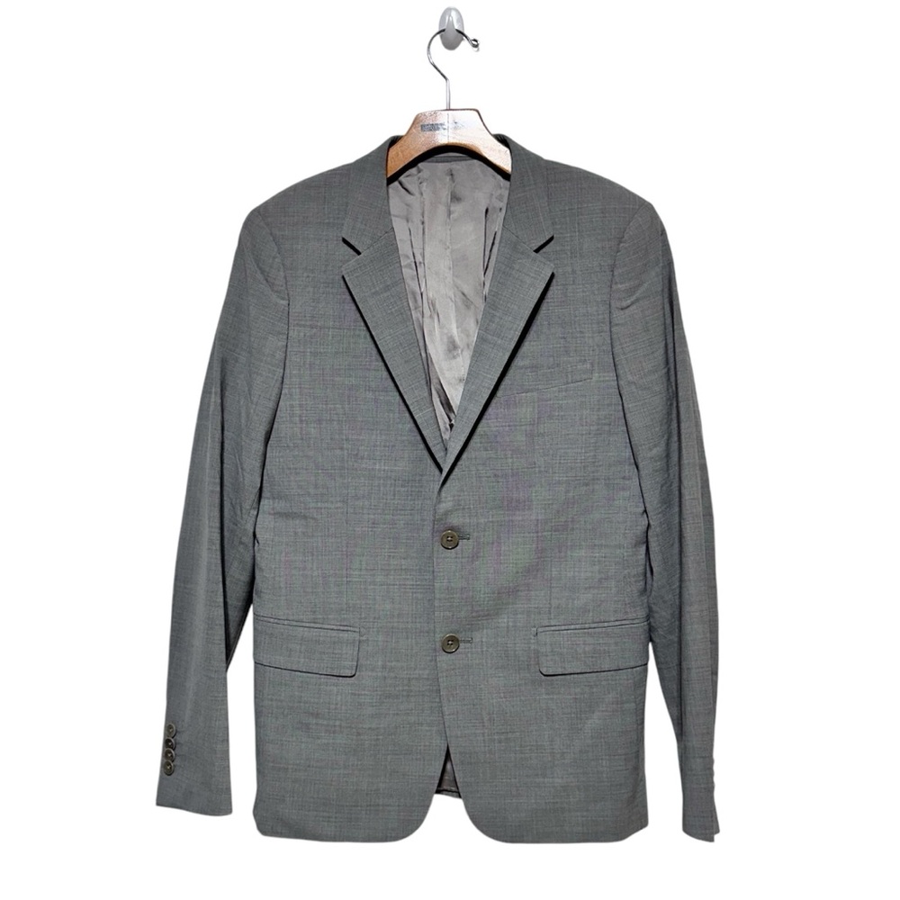 Theory Light Gray 95% Wool Lightweight Blazer Suit Size 38 Regular